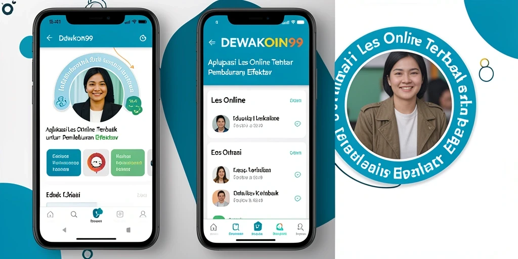 Antarmuka modern dan interaktif DEWAKOIN99 untuk Les Online.