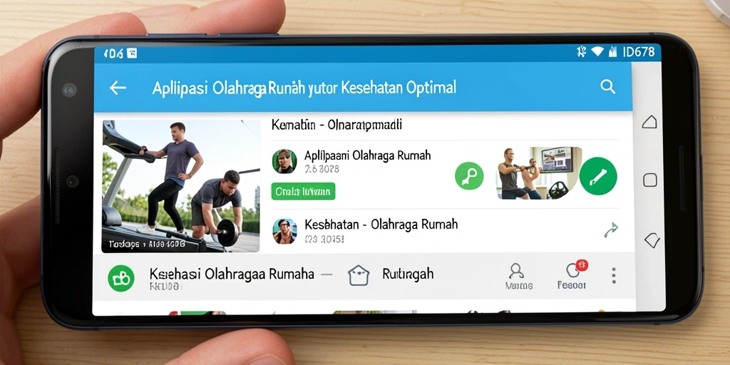 Antarmuka ID678 menampilkan berbagai pilihan latihan dengan tampilan yang menarik.