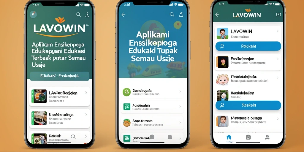 Tampilan antarmuka LAVOWIN yang ramah pengguna untuk eksplorasi pengetahuan.