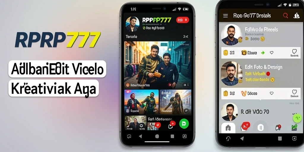Tampilan antarmuka RPRP777 yang menarik untuk Edit Video Reels.
