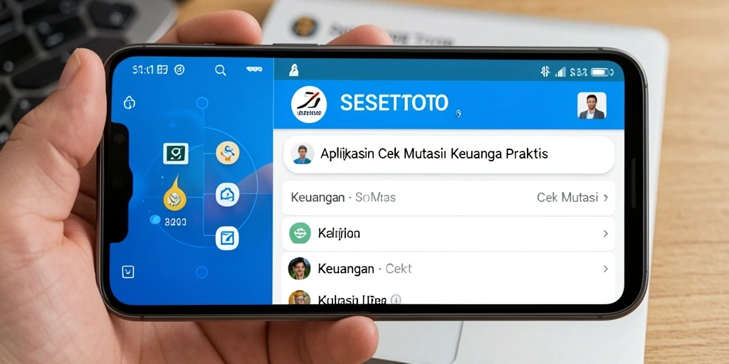 Tampilan antarmuka utama SESETOTO dengan fitur Cek Mutasi.