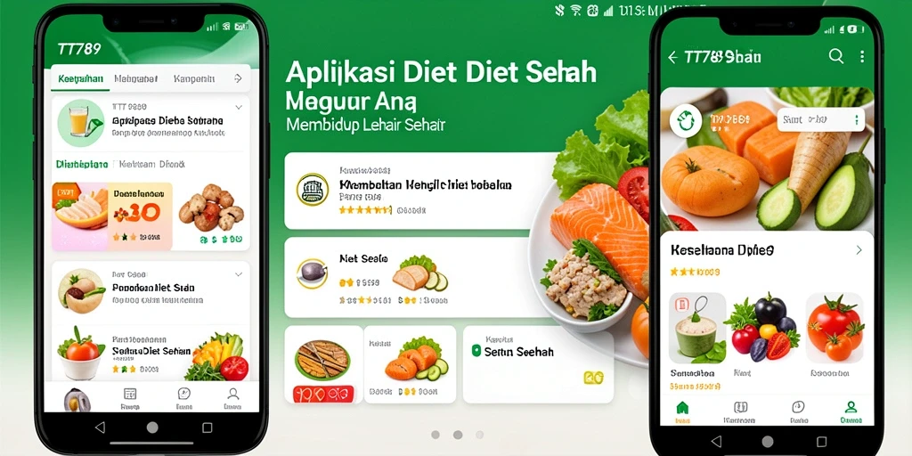Tampilan antarmuka aplikasi TT789 untuk Diet Sehat yang informatif dan user-friendly.