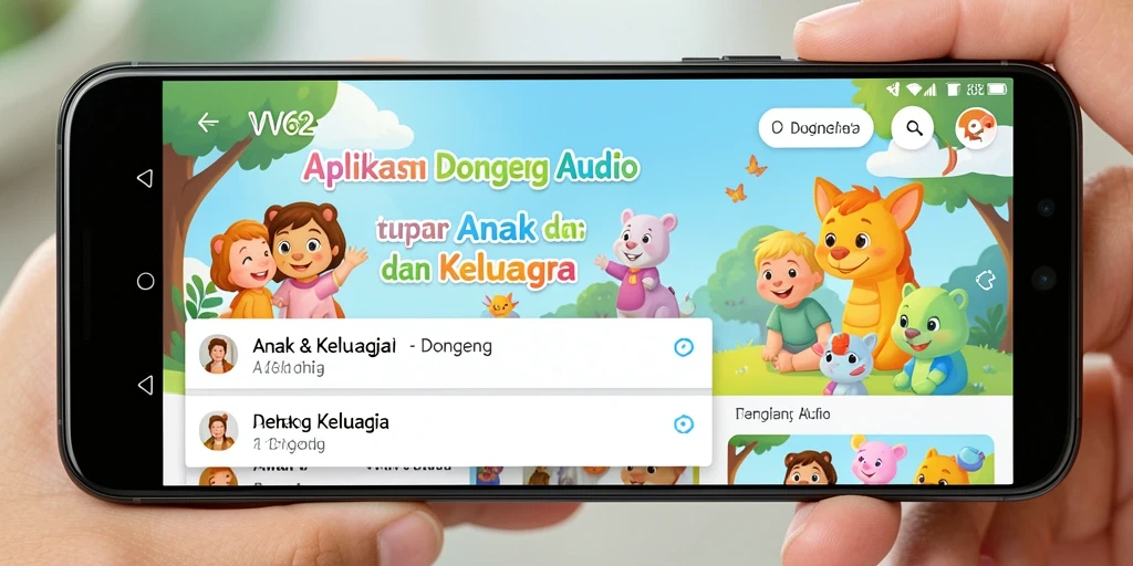 Tampilan antarmuka VV62 yang menawan dan ramah anak.